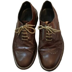 Marc Jacobs Brown Leather Wingtip Oxfords